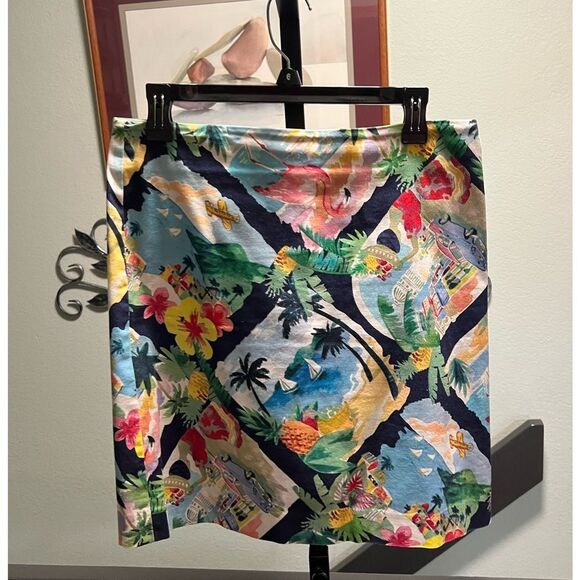 Talbots Multicolor Floral Lined Skirt Size 4. #DO190 - Picture 1 of 5